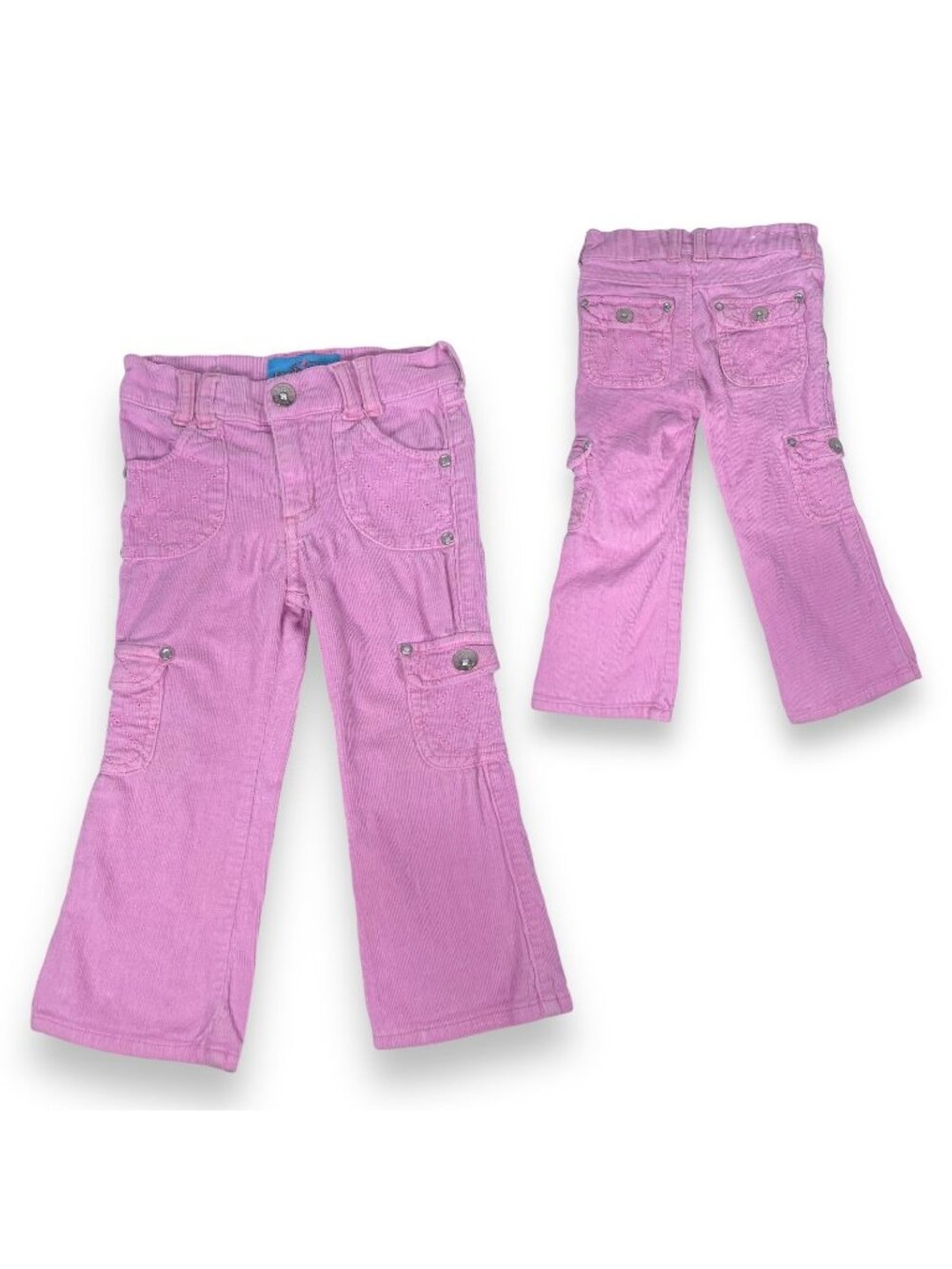 Vintage Candy Queen Y2K Toddler Girls Pink Low Rise Stretch Bottoms Pants 2T
